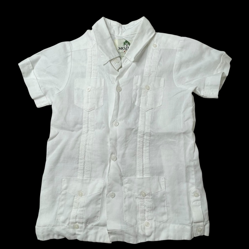 Kids Guayabera Mojito Linen 4T